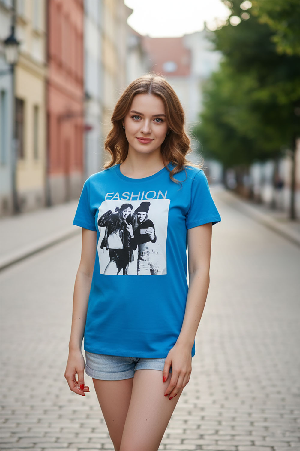 Футболка женская "Дженни" синий